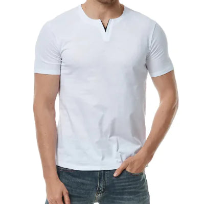 Men's V-neck Fashion Short Sleeve Cotton
