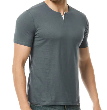 Men's V-neck Fashion Short Sleeve Cotton
