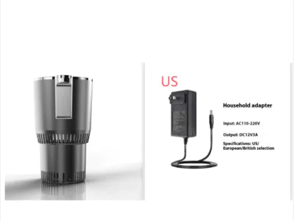 2 In1 Car Heating Cooling Cup 12V Smart Car Cup Holder Digital Temperature Display Drink Cup Warmer Cooler Mini Car Refrigerator