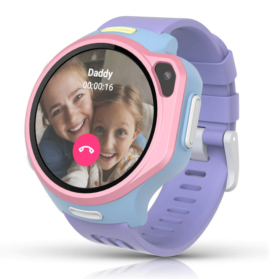 myFirst Fone R2 Kids Smartwatch with eSIM Video Calls Messaging Real-Time GPS Tracking SOS Button Safety Alerts School Mode Music Player Ages 5-12 for USA & Canada Gift for Girls (Cotton Candy Mix)